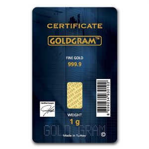 IGR 1 Gram .999 Gold Bar with COA
