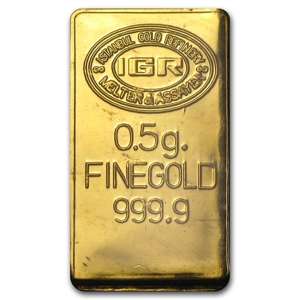 0.5 Gram .999 Gold Bar with COA • Alabama Gold Refinery