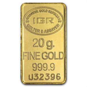 IGR 20 Gram .9999 Gold Bar with COA