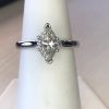 0.97ct EGL Marquise 14k wg Solitaire Ring